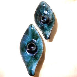 VINTAGE ~~~ Blue Mountain ~~~ CANDLE HOLDERS